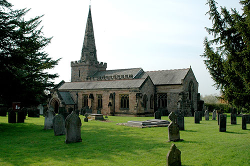 Newton Solney churchyard and St Mary�s Church